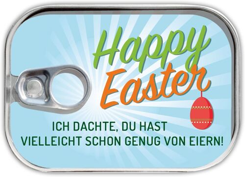 Dosenpost "Happy Easter. Genug von Eiern"