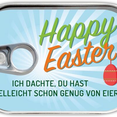 Dosenpost "Happy Easter. Genug von Eiern"