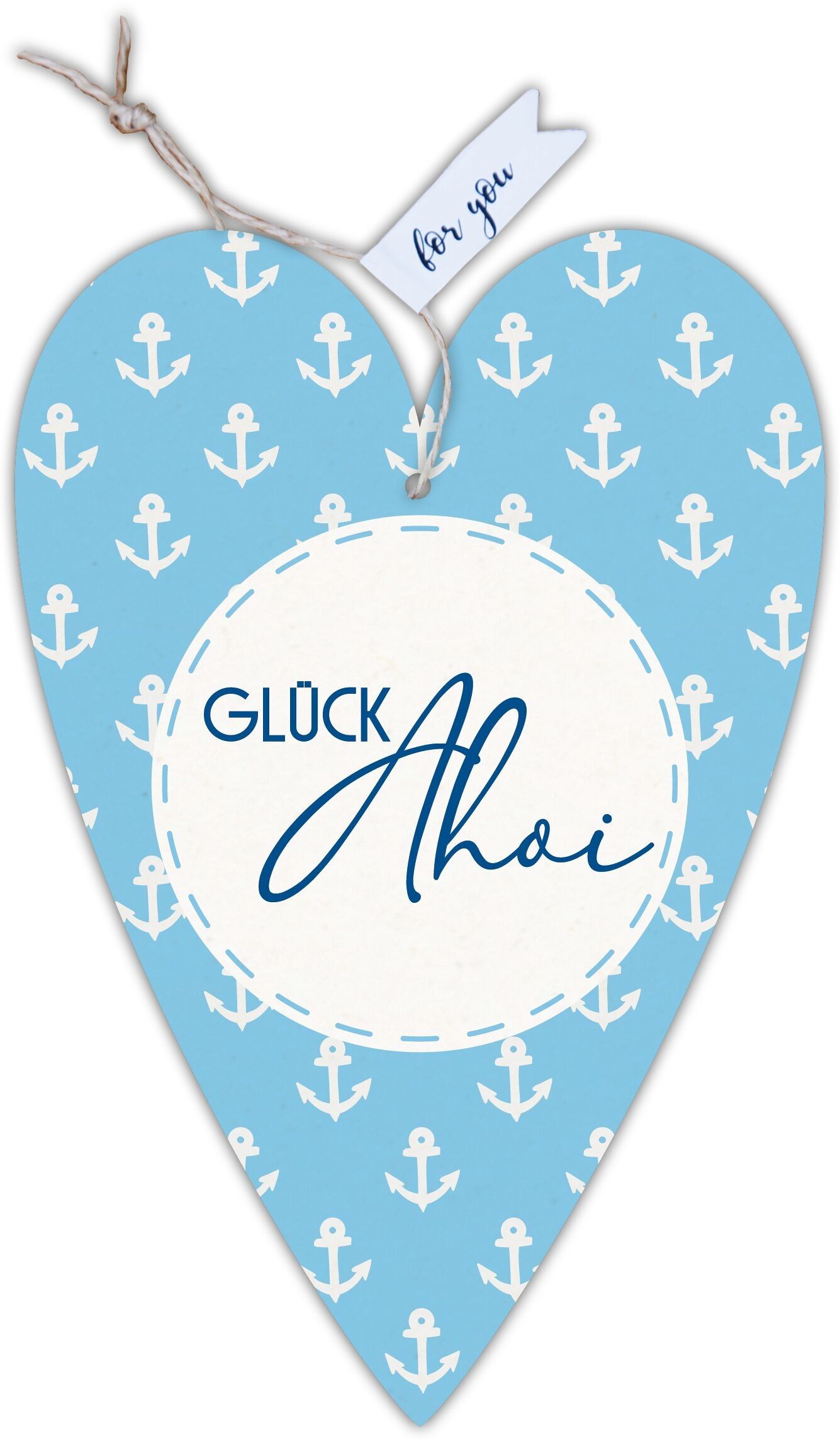 Carte coeur notre Finlandais "chance ahoy"