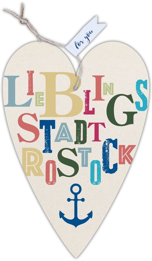 Herzkarte unser Finne Rostock Buchstaben