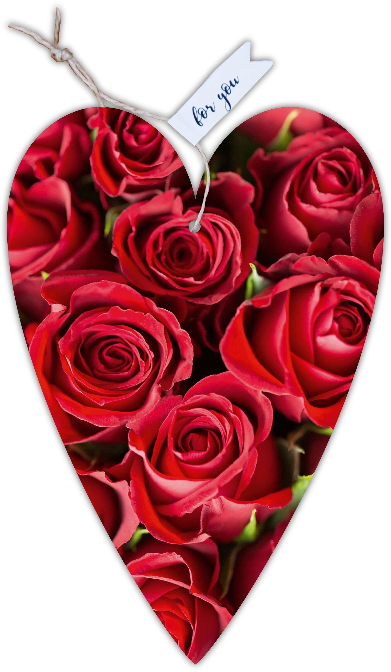 Herzkarte unser Finne Rosen