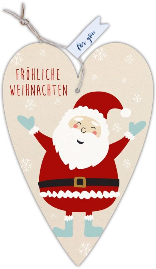Herzkarte unser Finne "Fröhliche Weihnachten"