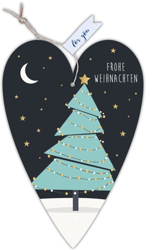 Herzkarte unser Finne "Frohe Weihnachten"