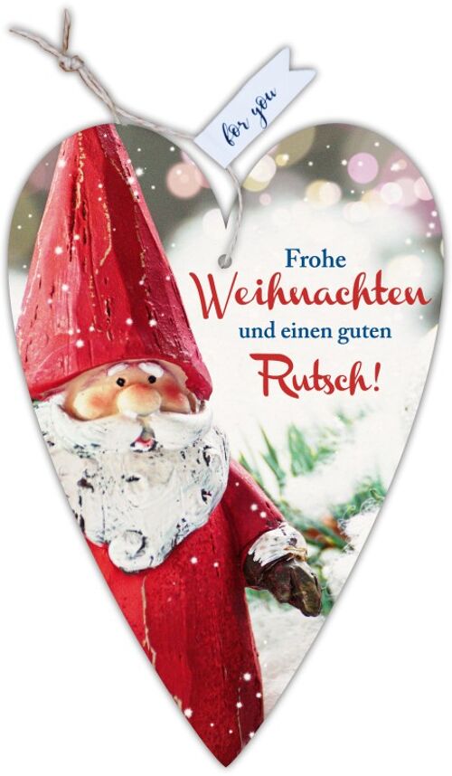 Herzkarte unser Finne "Frohe Weihnachten"