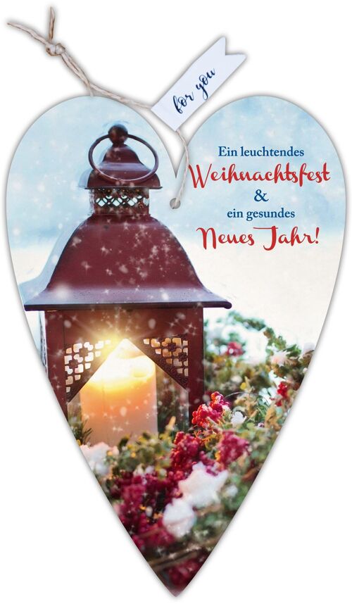 Herzkarte unser Finne "Ein leuchtendes Weihnachtsfest"