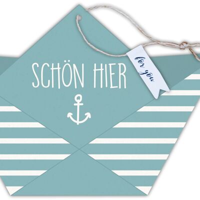 Carte de forme notre fin "Schön hier"