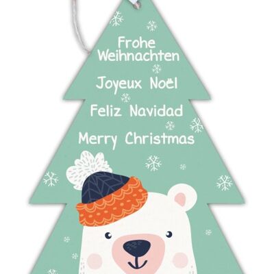 Tarjeta con forma de nuestro Finn "Feliz Navidad"