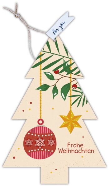 Carte de forme notre Finlandais "Joyeux Noël" 1