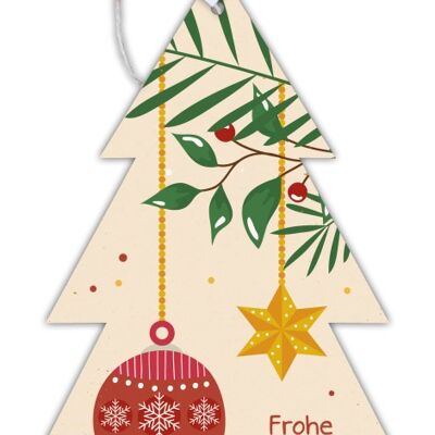 Carte de forme notre Finlandais "Joyeux Noël"