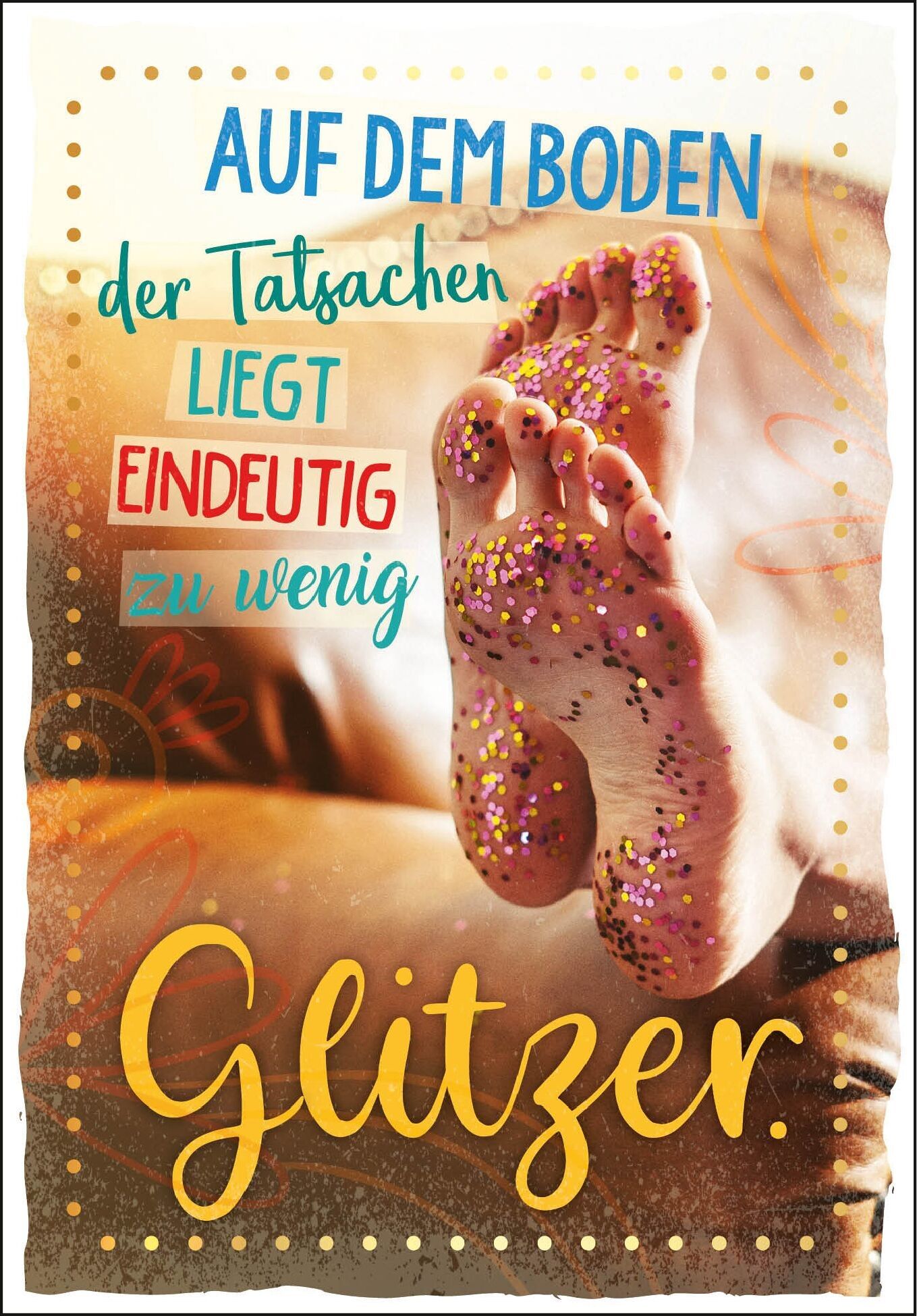 Cartolina Happy Words "Sul pavimento..."