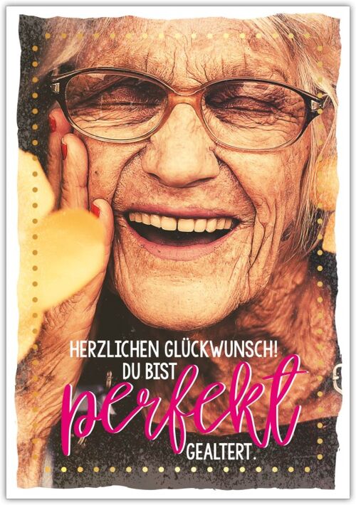 Postkarte Happy Words "Herzlichen Glückwunsch"