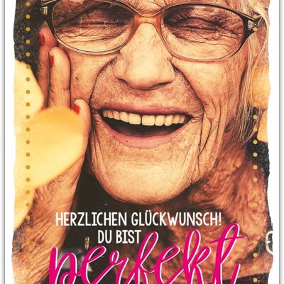 Postkarte Happy Words "Herzlichen Glückwunsch"