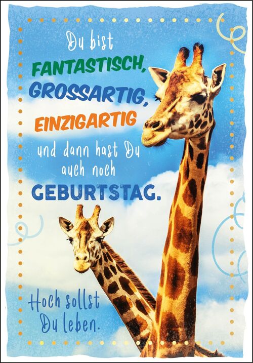 Postkarte Happy Words "Du bist..."