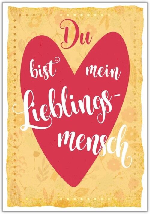 Postkarte Happy Words "Du bist mein..."