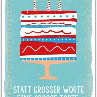 Postkarte Happy Words "Statt großer Worte..."