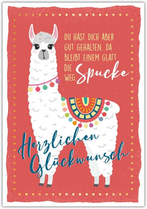 Postkarte Happy Words "Herzlichen Glückwunsch"