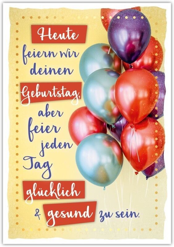 Postkarte Happy Words "Heute feiern wir deinen Geburtstag, …