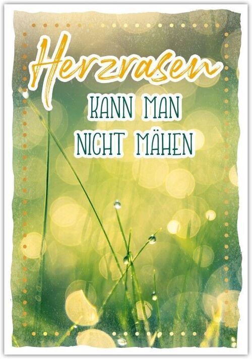 Postkarte Happy Words "Herzrasen kann man nicht mähnen"