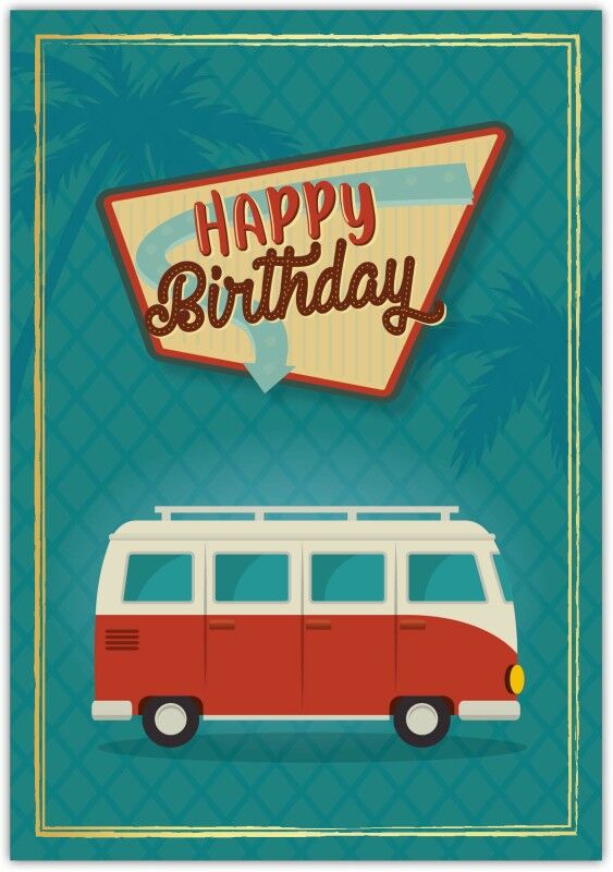 Biglietto di auguri colorato "Buon compleanno"