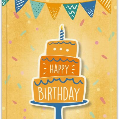 Greeting Card Colorful "Happy Birthday"