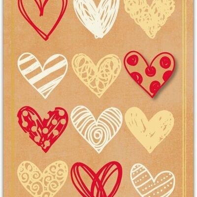 Greeting card Colorful heart