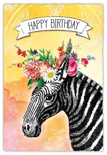 Carte de voeux Silver Line "Happy Birthday" 1