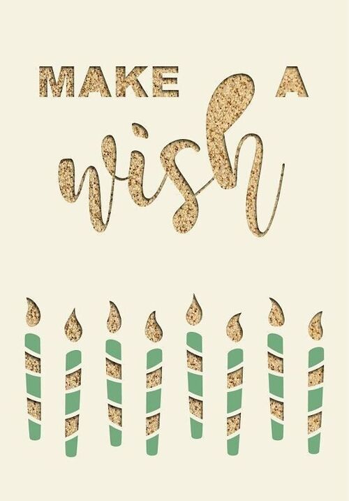 Grußkarte paper deluxe "Make a wish" - Kerzen