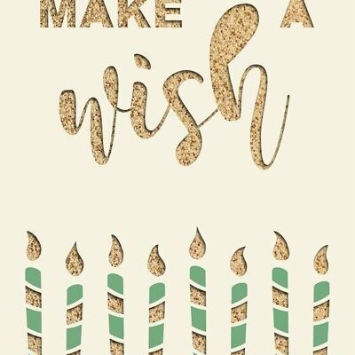 Grußkarte paper deluxe "Make a wish" - Kerzen