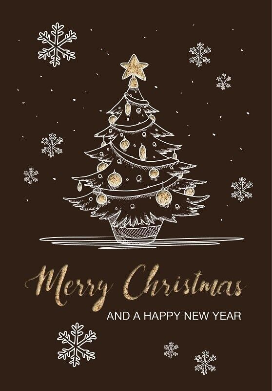 Biglietto di auguri in carta deluxe "Buon Natale e..."