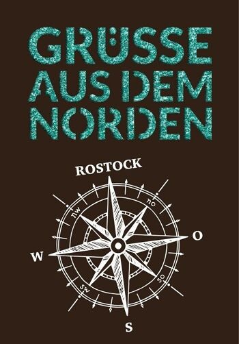 Carte de voeux papier deluxe Rostock "Salutations du nord" 1