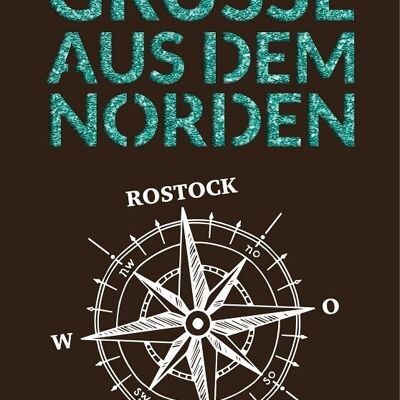 Grußkarte paper deluxe Rostock "Grüße aus dem Norden"