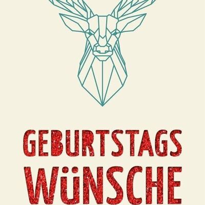 Grußkarte paper deluxe Geburtstagswünsche - Hirsch