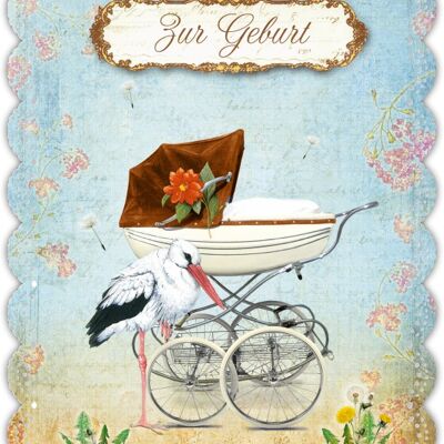 Greeting card Romantique Birth