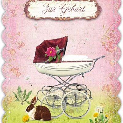 Greeting card Romantique Birth