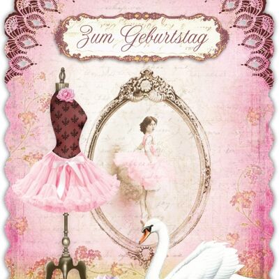 Greeting card romantique birthday