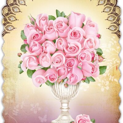 Grußkarte Romantique "Blumen"