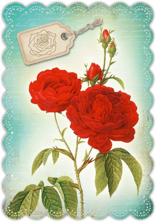 Grußkarte Romantique "Blumen"