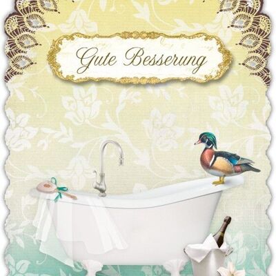 Greeting card Romantique "Get well soon"
