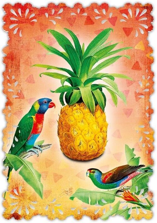 Grußkarte Romantique Ananas