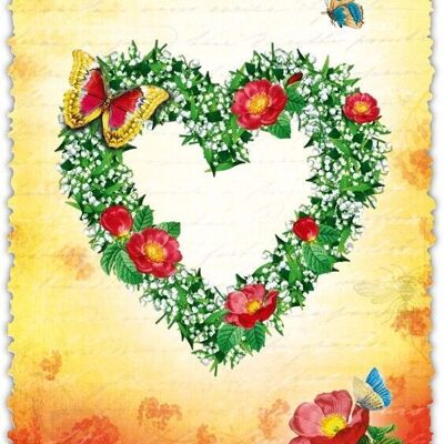 Greeting card romantique heart