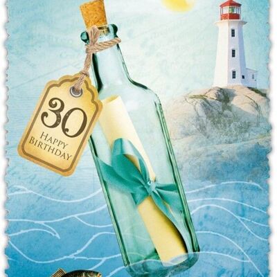 Biglietto di auguri Bottiglia Romantica"30"