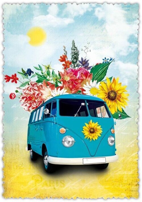 Grußkarte Romantique VW Bus