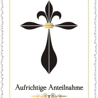 Trauerkarte "Aufrichtige Anteilnahme"