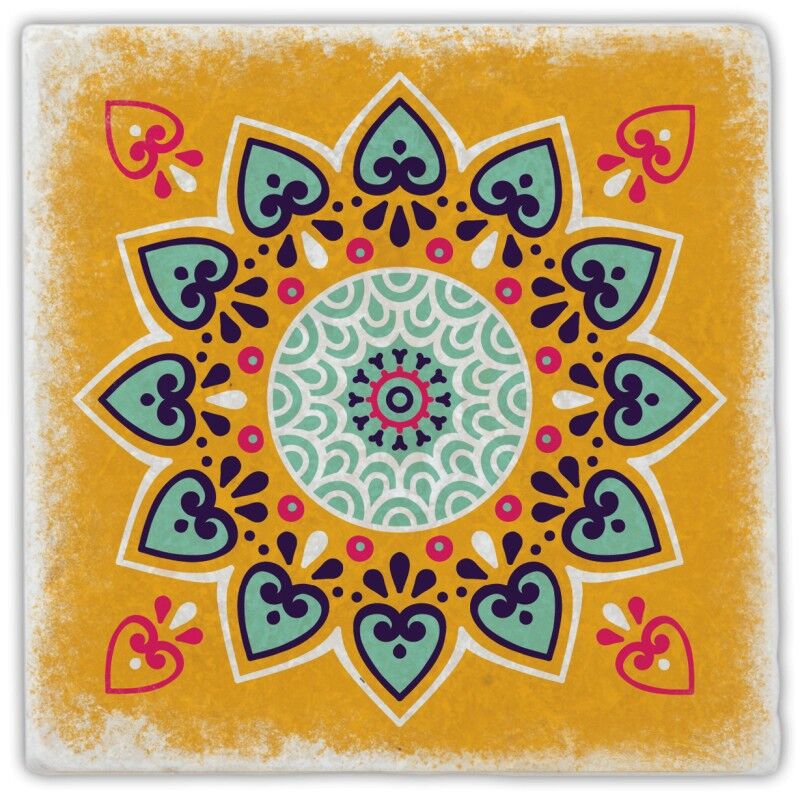 Patrón de posavasos de mármol colorido