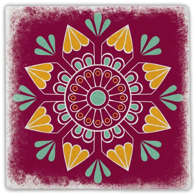 Patrón de posavasos de mármol colorido