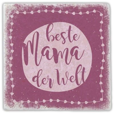 Marble coaster "best mom in the world"