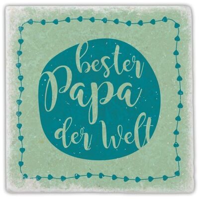 Marble coaster "best dad in the world"