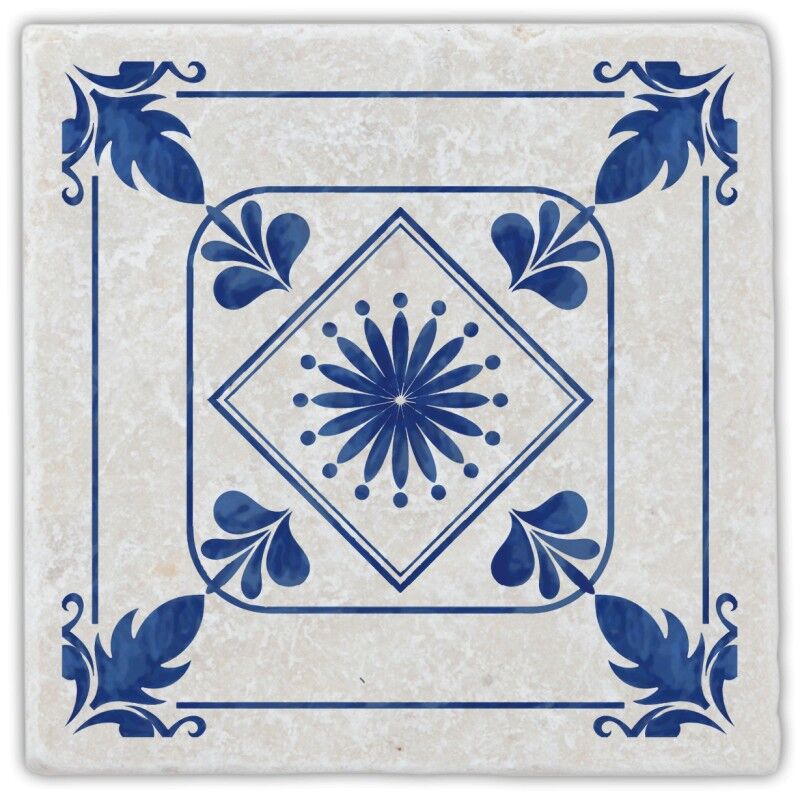 Marmoruntersetzer Fliese blau