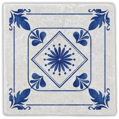 Marble coaster tile blue