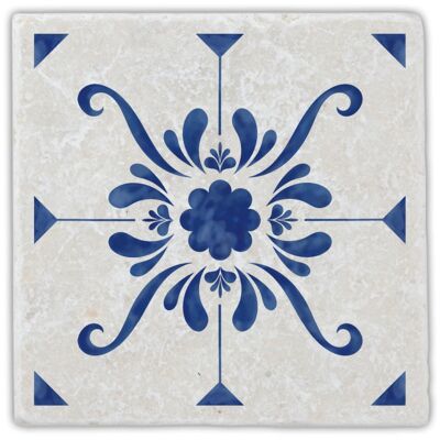 Marble coaster tile blue